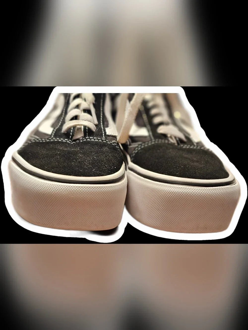 Vans Old Skool Stackform Skate Shoe Black White Wo Size 5.5 Men Size 7